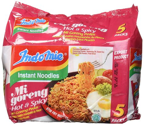 Indomie Mi Goreng Instant Noodles Hot & Spicy 5 Pack 400gm - Mighty Depot