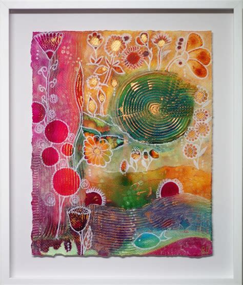 Earth From Mars Lifted & Floated in White Frame – Sue Deacon ART