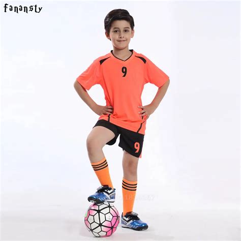 Football jerseys Kids Soccer Training Suits Sports Sets Football Kits Boys Custom Jerseys Child ...