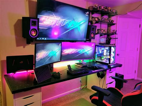 RGB is still cool right? | Gaming room setup, Video game room design, Room setup