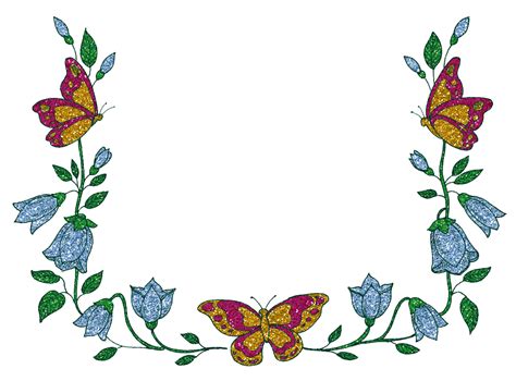 Butterfly Border Butterfly Clipart Frame Retro Png Transparent | Sexiz Pix