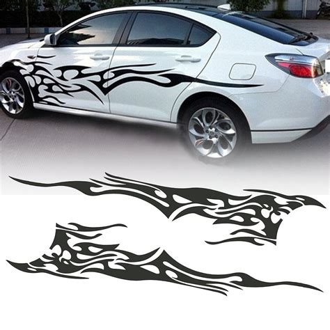 Car Decals-1 Set Flame Graphics Car Decal Stickers Auto Vinyl Decals For Cars Car Body Stickers ...