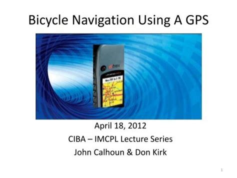 Bicycle Navigation Using A GPS