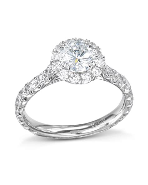 Platinum Diamond Halo Ring - Turgeon Raine