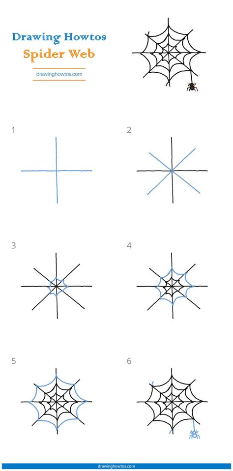 How to Draw a Spider Web - Step by Step Easy Drawing Guides - Drawing Howtos