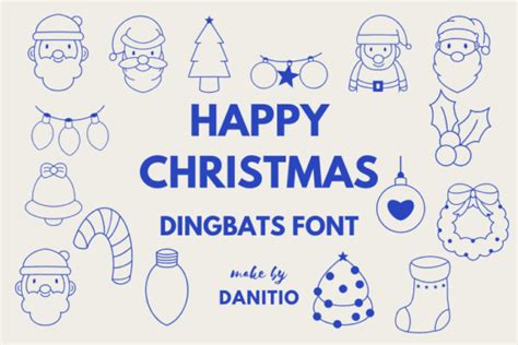 Happy Christmas Font by danita.kukkai · Creative Fabrica