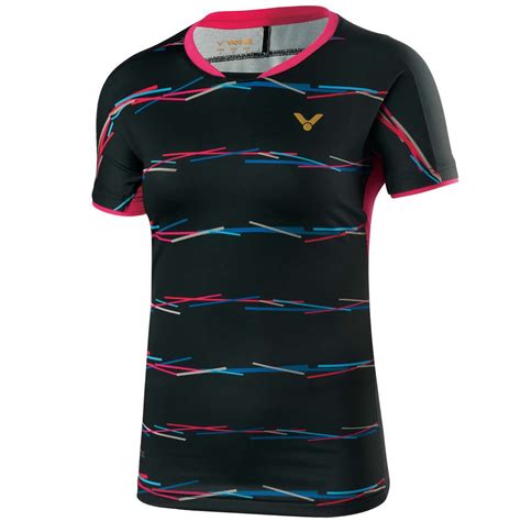 Victor Badminton Shirt Games Female Black 6669 — Badminton HQ