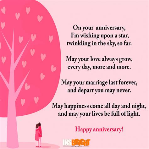 Cute Happy Anniversary Poems For Him or Her With Images | Insbright