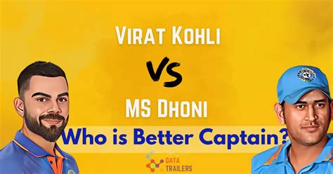 Virat Kohli vs MS Dhoni Captaincy Record in Test, ODI and T20I | Data Trailerss