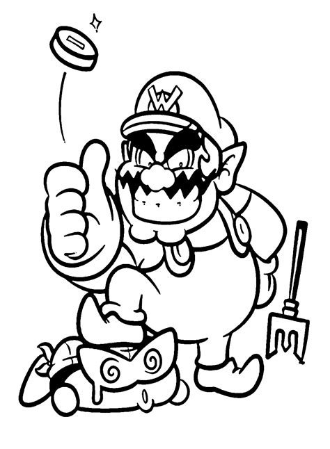 Wario Coloring Pages Printable for Free Download