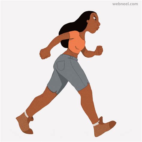 Woman Walking Gif Animation