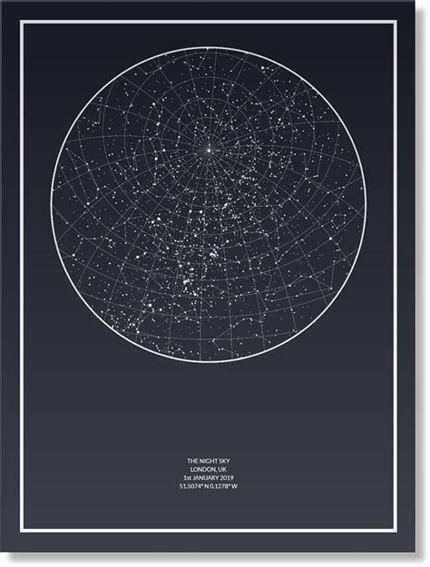 The Night Sky - the Original Custom Star Map with over 25,000 Reviews