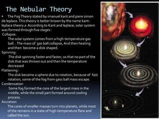 Solar Nebula Theory Steps