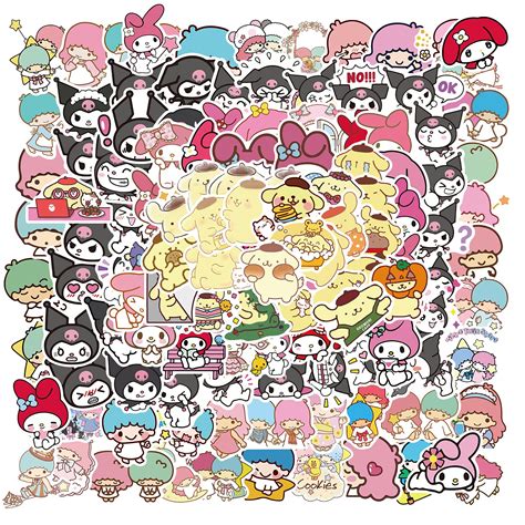 Buy Kawaii Stickers 200pcs Cute Funny Cartoon Sticker Waterproof Sticker for laptops Guitars ...