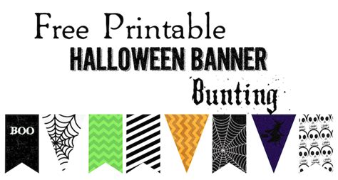 Halloween Banner Bunting Free Printable - Paper Trail Design