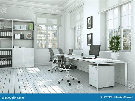 White Home Office Desk Design - Luxury Office Table