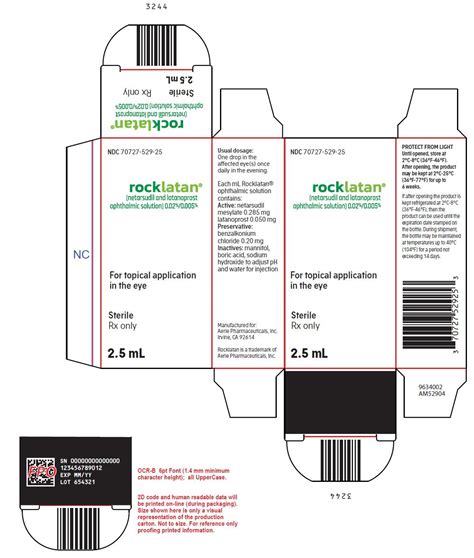 Rocklatan Eye Drops: Package Insert - Drugs.com