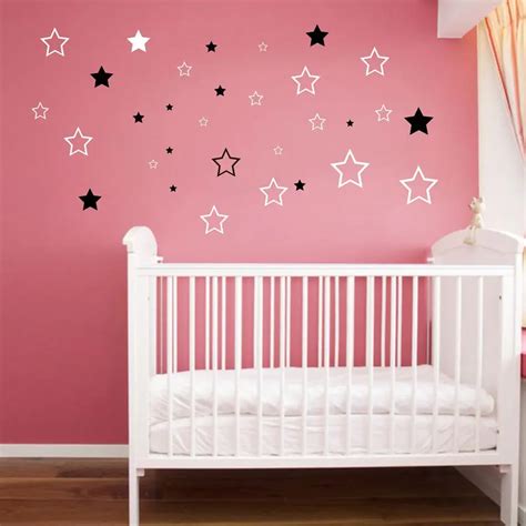 Baby Nursery Stars Wall Sticker Star Wall Decal Children Room Kids Room Wall Art Cut Vinyl Decor ...