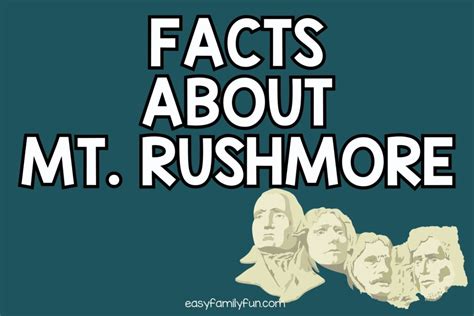 Mt. Rushmore Facts: Carving History in Stone [Free Fact Cards] - Easy Family Fun- Games, Trivia ...