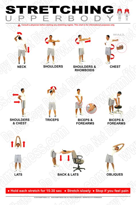 Upper Body Stretching Poster