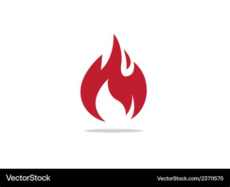 Fire red logo design Royalty Free Vector Image