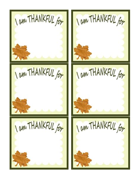 Not Done Growing: Freebie - I am Thankful Cards