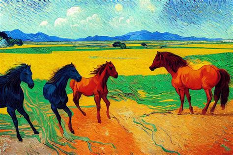 Wild Horses oil painting in the style inspired 6456b9fe6455636 d67b 6456645563b b264556 Painting ...