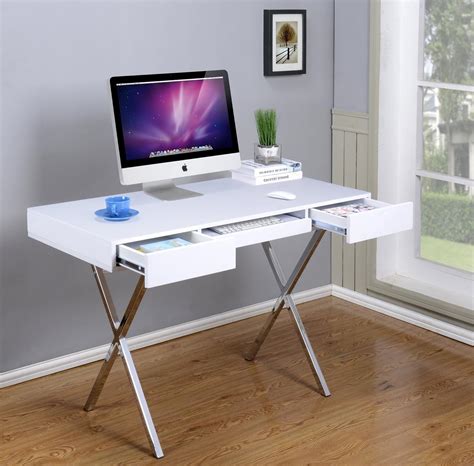 Contemporary White Home Office Desk - img-Baback