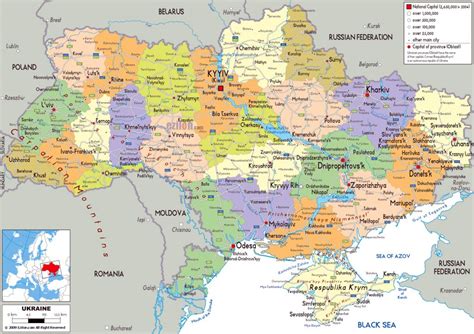 large-political-and-administrative-map-of-ukraine-with-roads-cities-and-airports-in-english ...