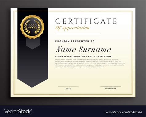 Elegant diploma award certificate template design Vector Image | Certificados de premios ...