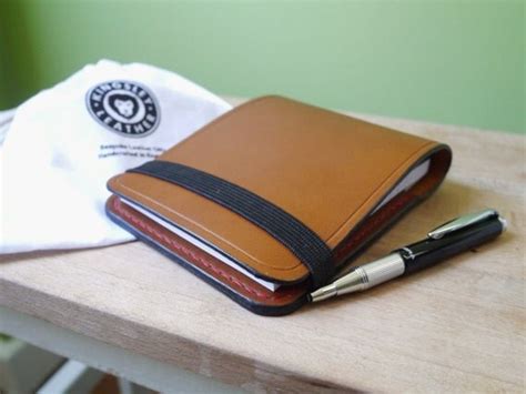 Leather Notepad Holder A Pocket Sized Notebook by KingsleyLeather