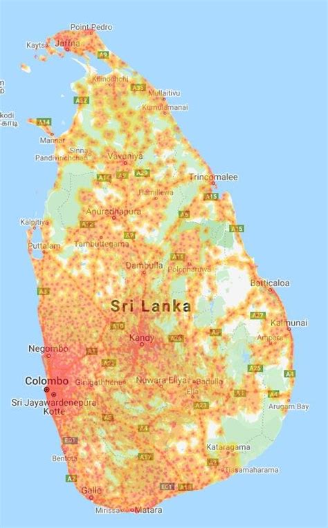 Sri Lanka's 4G mobile broadband coverage [2] Fig. 2 shows coverage map... | Download Scientific ...