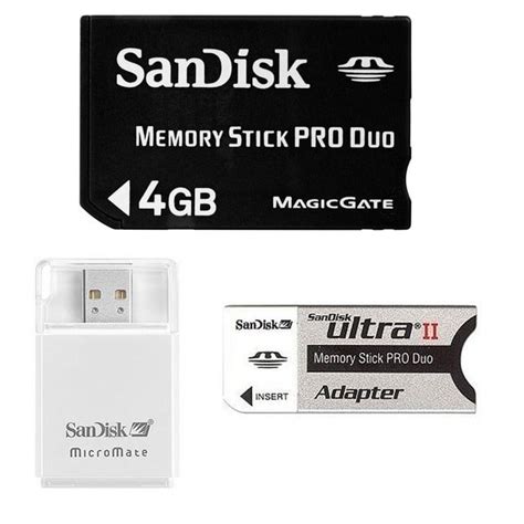 Memory Stick Pro Duo Adapter - 8GB Sony Memory Stick PRO-HG Duo includes USB Card Reader - van ...