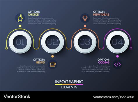 Modern infographic horizontal design template Vector Image