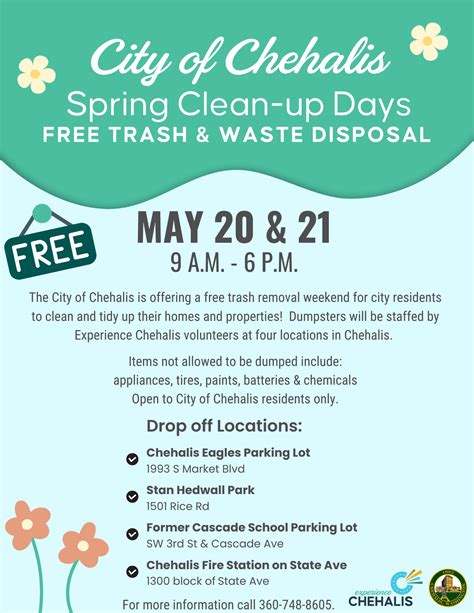 Spring Clean Up Event Offers Free Residential Dumping - Experience Chehalis