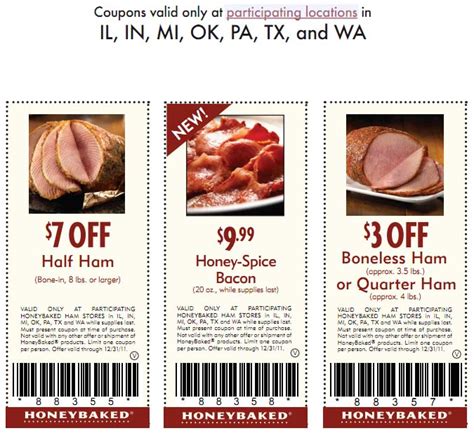 Honeybaked Ham: 3 Printable Coupons