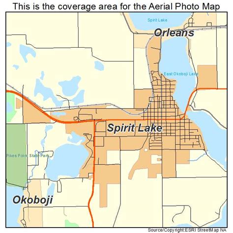 Aerial Photography Map of Spirit Lake, IA Iowa