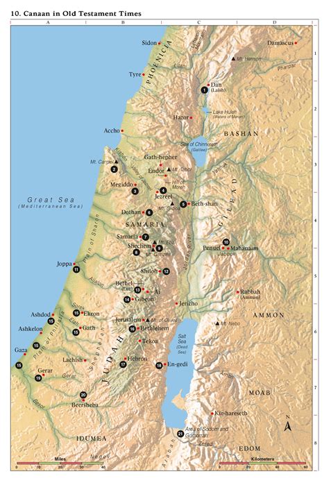 Old testament map - Map of old testament (Israel)