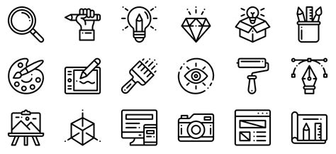 50 Graphic design icons vector free download