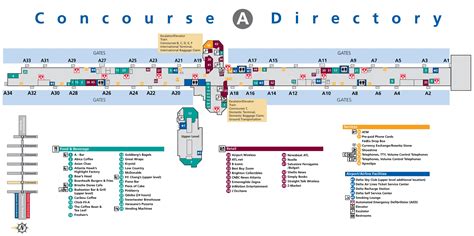 Atlanta airport terminal A map - Ontheworldmap.com