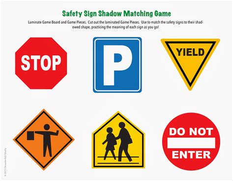 Safety Signs For Kids Printable