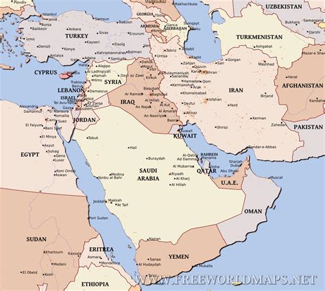 Middle East Political Map