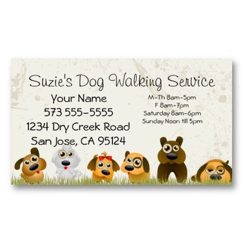 1000+ images about Dog Walking Business Cards on Pinterest | Business card templates, For dogs ...