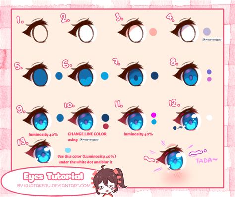 [Tutorial] Eyes coloring by K-U-A on @DeviantArt | Eye drawing, Anime eye drawing, Anime art ...