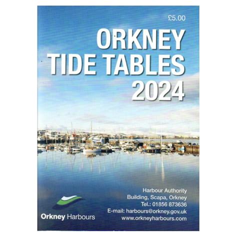 Orkney Tide Tables 2024 - The Orcadian Bookshop