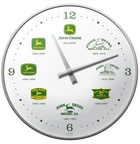 Wall Clock John Deere Logo - FiftiesStore.com