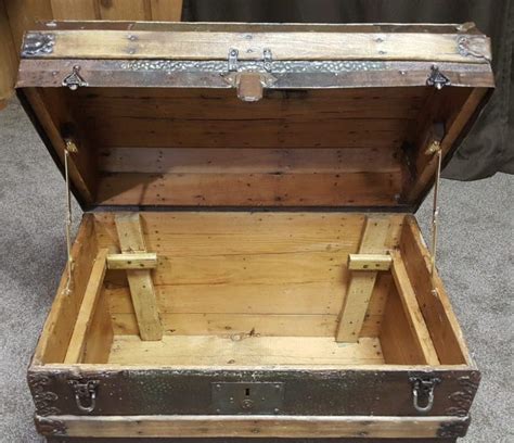 DIY Toy Box Treasure Chest from Antique Steamer Trunk