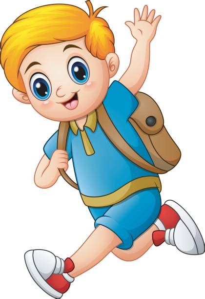 Royalty Free School Boy Walking Clip Art, Vector Images & Illustrations - iStock