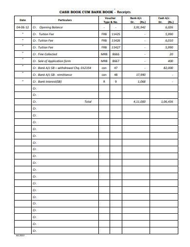 FREE 10+ Cash Book Samples & Templates in MS Word | MS Excel | PDF