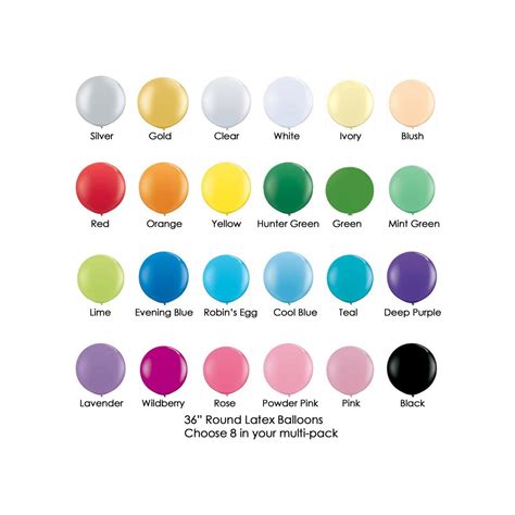 Round Balloon Big Balloon Mixed Size Pack 8 36 and